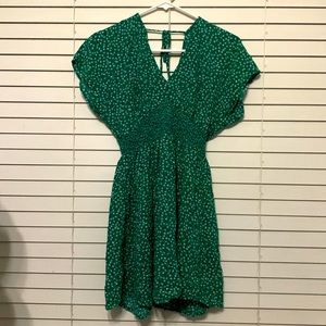 wemons size large bebop green flower dress